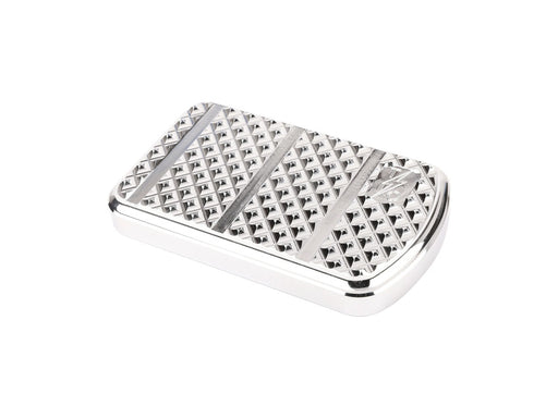 Bagger Brake Pad - Chrome. Fits Touring 1980up, FL Softail 1986-2017 & Dyna Switchback 2012-2016.