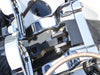 Thrashin OG Risers to Gauges Relocation Bracket - Black. Fits Thrashin' Gauge housings.