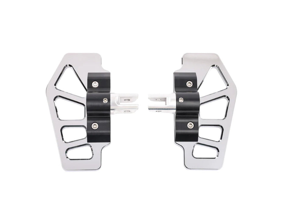 Apex Mini Floorboards - Chrome. Fits Softail 2018up Front Rider