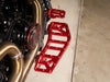 Aggressor Rider Floorboards - Red. Fits Touring 1980up, FL Softail 1986-2017 & Dyna Switchback 2012-2016