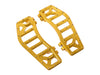 Aggressor Rider Floorboards - Gold. Fits Touring 1980up, FL Softail 1986-2017 & Dyna Switchback 2012-2016