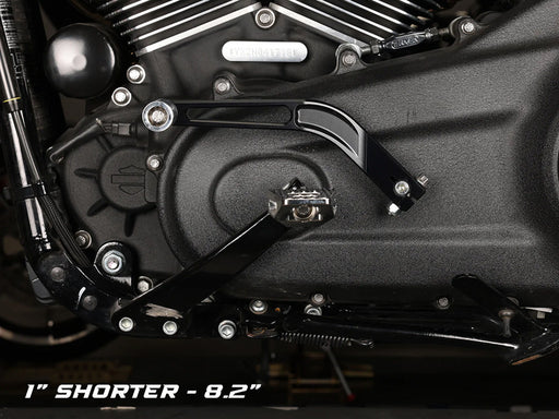 1in. Shorter Shift Arm - Black. Fits Softail 2018up with Mid Controls