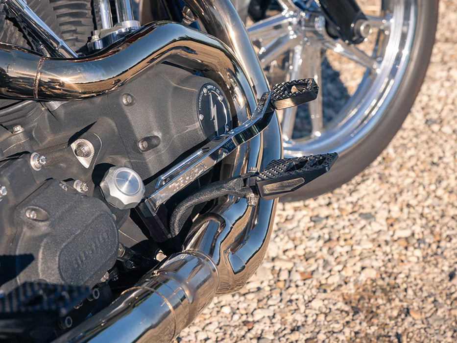 Brake Pedal Arm - Chrome. Fits Dyna 1999-2017 with Mid Controls.