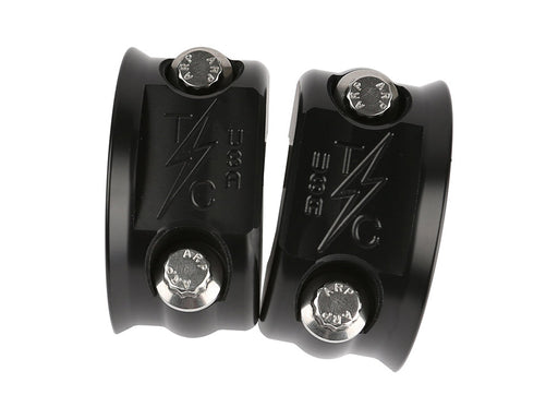 OG Clutch & Brake Perch Clamp - Black. Fits Softail 1984-2024, Dyna 1991-2017, Most Touring 1982-2024, Sportster 1982-2003 & FXR 1982-1994