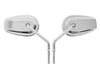 Billet Mini Mirrors Smooth - Chrome