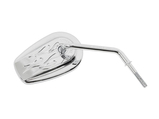 Billet Mini Mirrors Flame - Chrome