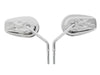 Billet Mini Mirrors Flame - Chrome