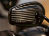 Billet Mini Mirrors Finned - Black