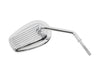 Billet Mini Mirrors Finned - Chrome