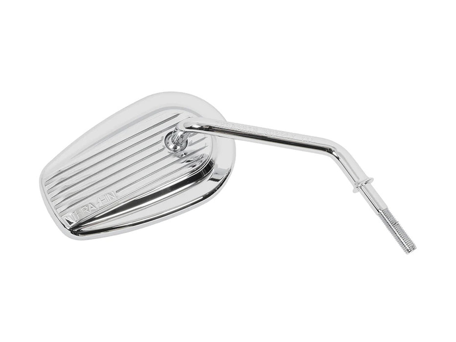 Billet Mini Mirrors Finned - Chrome