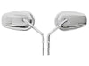Billet Mini Mirrors Finned - Chrome