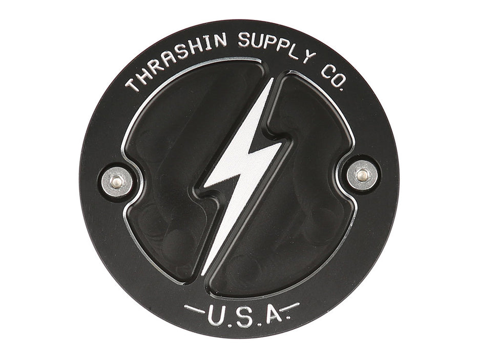 Dished Points Cover - Black. Fits Softail 2018-2024 & Most Touring 2017-2024