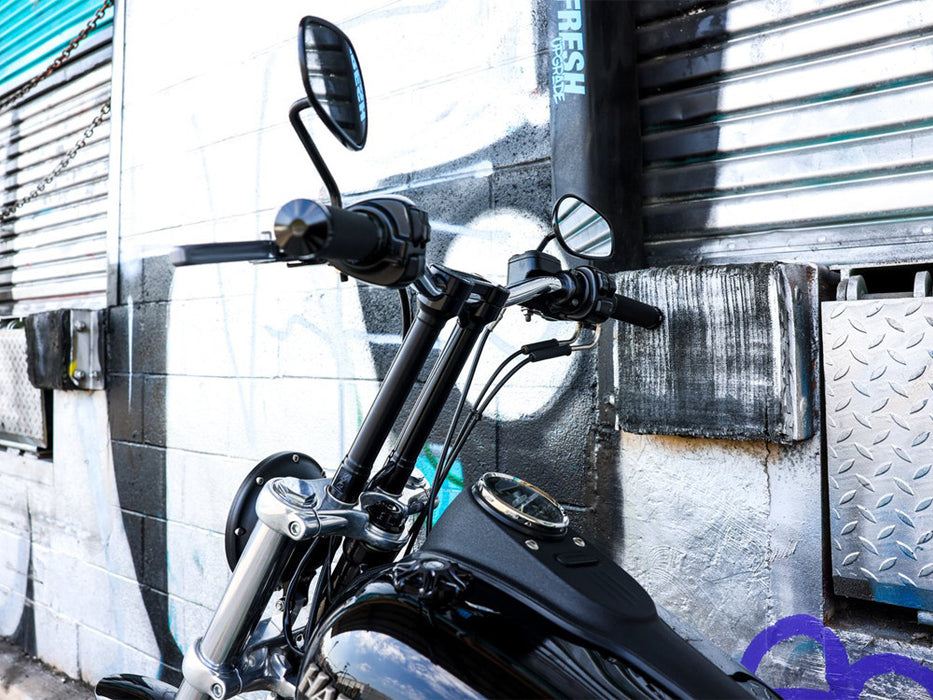 6in. Hole Shot Risers - Black. Fits 1in. Handlebar