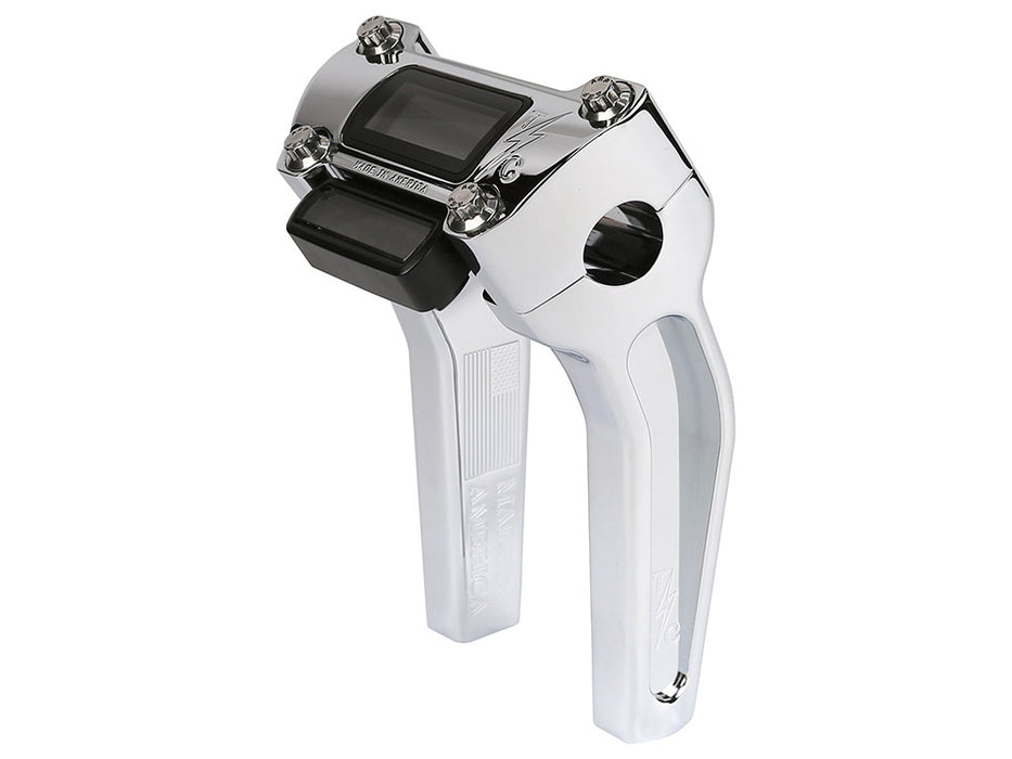 6.5in. Pull Back Thrashin Risers - Chrome. Fits Softail Street Bob, Low Rider ST, Standard & Breakout 2018-2024