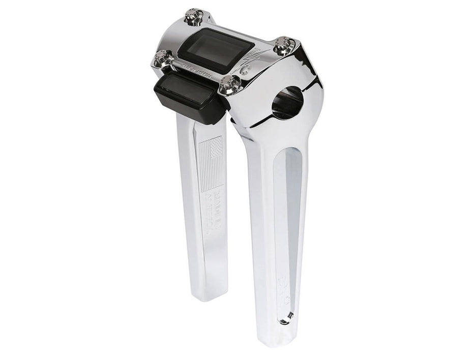 8in. Straight Thrashin Risers - Chrome. Fits Softail Street Bob, Low Rider ST, Standard & Breakout 2018-2024
