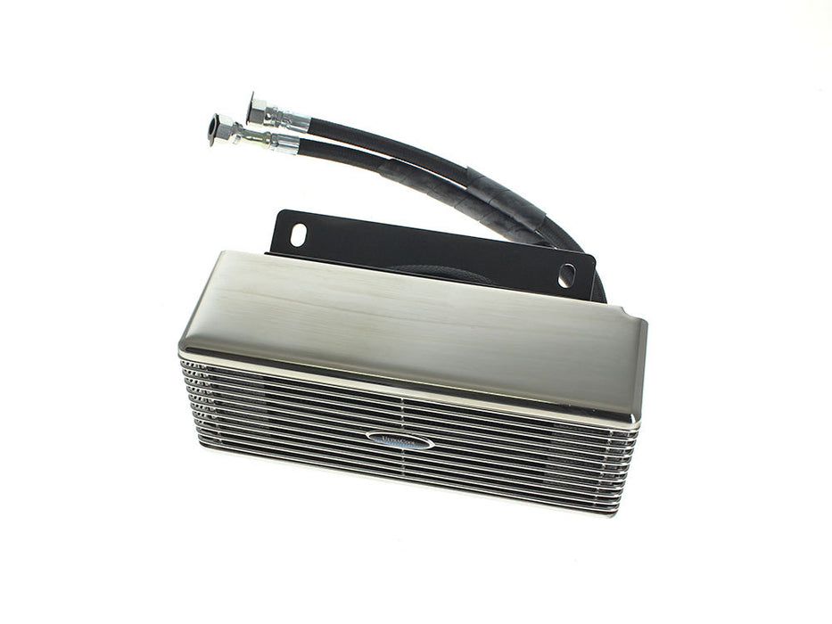 Fan Assisted Low Mount Oil Cooler Kit - Stainless Steel. Fits Touring 2009-2016