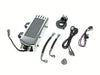 Fan Assisted Side Mount Oil Cooler Kit - Chrome. Fits Softail 2018up with no Crash Bar/Engine Guard