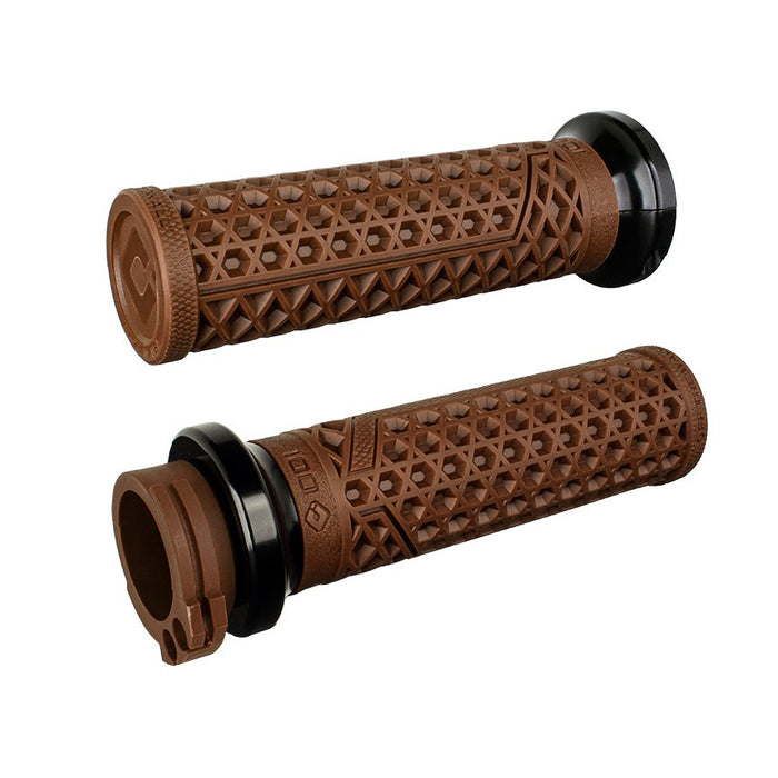 ODI Vans Signature Lock-On Handgrips – Brown/Black. Fits H-D with Throttle Cable