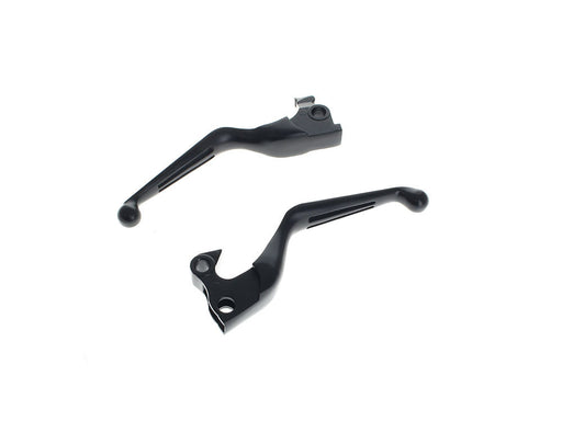 Slotted Hand Levers - Black. Fits Sportster 2014-2021