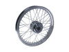 19in. x 2.50in. Front 40 Spoke Cross Laced Wheel - Chrome. Fits Narrow Glide Dyna 2000-2005 & Sportster 2000-2007