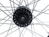 21in. x 2.15in. Front 40 Spoke Cross Laced Wheel - Chrome. Fits Narrow Glide Dyna 1991-1999, FXR 1984-1994 & Sportster 1984-1999.