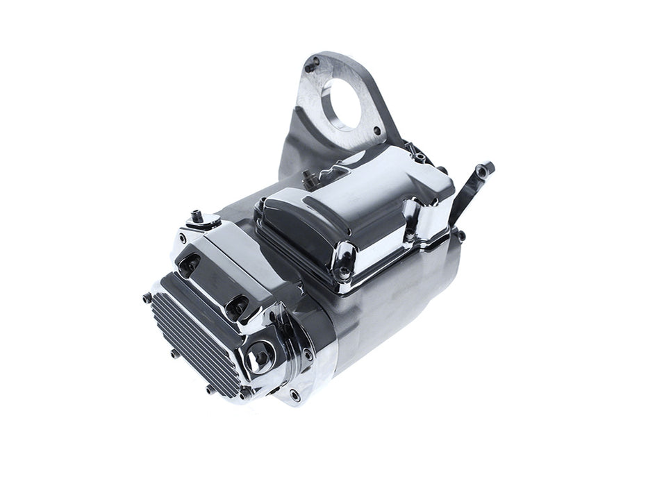 6 Speed Overdrive Transmission - Raw Aluminium Finish. Fits Softail 1990-1999