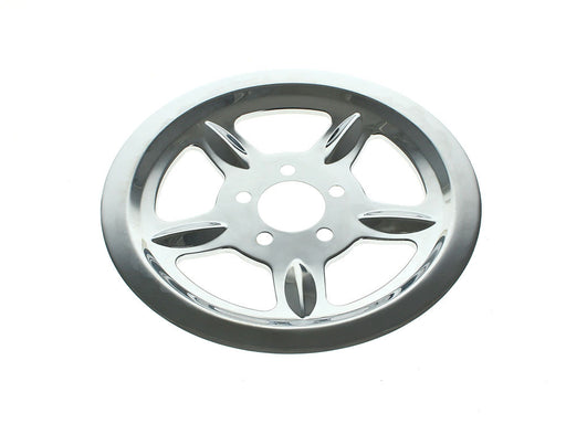 Rear Pulley Cover - Chrome. Fits Sportster 2004-2021 with 68 Tooth Pulley