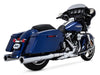 Power Duals Right Side Tuck & Under Headers - Chrome. Fits Touring 2017up