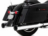 4in. Eliminator 400 Slip-On Mufflers - Chrome with Black End Caps. Fits Touring 2017up