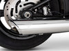 4in. Twin Slash Slip-On Muffler - Chrome. Fits Softail Street Bob, Low Rider S, Low Rider ST & Heritage 2025up