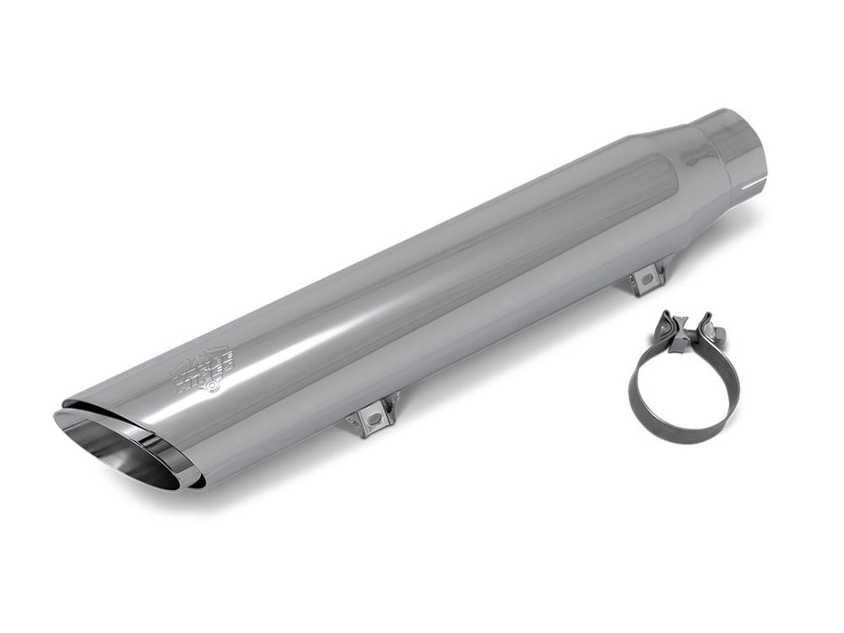 4in. Twin Slash Slip-On Muffler - Chrome. Fits Softail Street Bob, Low Rider S, Low Rider ST & Heritage 2025up