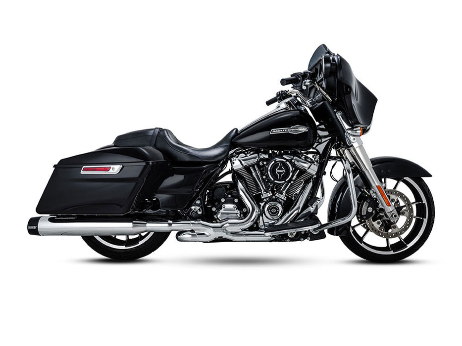4.5in. Blackbird 450 Slip-On Mufflers - Chrome with Black End Caps. Fits Touring 2017up