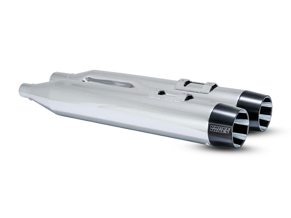 4.5in. Blackbird 450 Slip-On Mufflers - Chrome with Black End Caps. Fits Touring 2017up