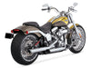 3in. Twin Slash Slip-On Mufflers - Chrome. Fits Softail FXST 2007-2017, Heritage Softail Classic 2007-2017, Breakout 2013-2017 & Rocker 2008-2011.