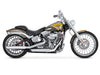 3in. Twin Slash Slip-On Mufflers - Chrome. Fits Softail FXST 2007-2017, Heritage Softail Classic 2007-2017, Breakout 2013-2017 & Rocker 2008-2011.