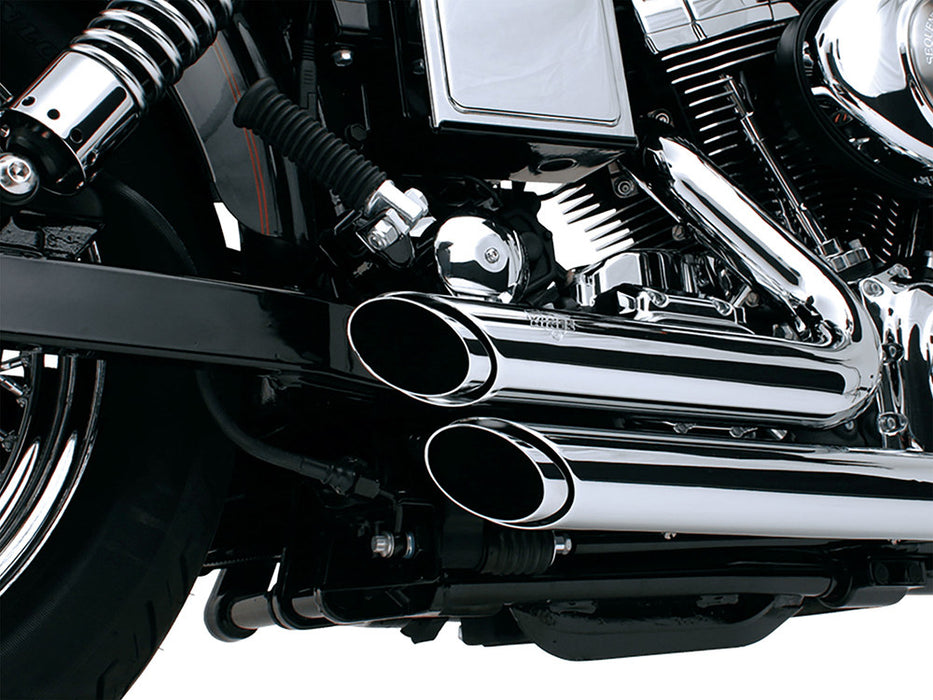 Shortshots Staggered Exhaust - Chrome. Fits Dyna 1991-2005