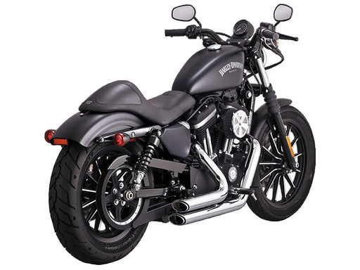 Shortshots Staggered Exhaust - Chrome. Fits Sportster 2004-2013
