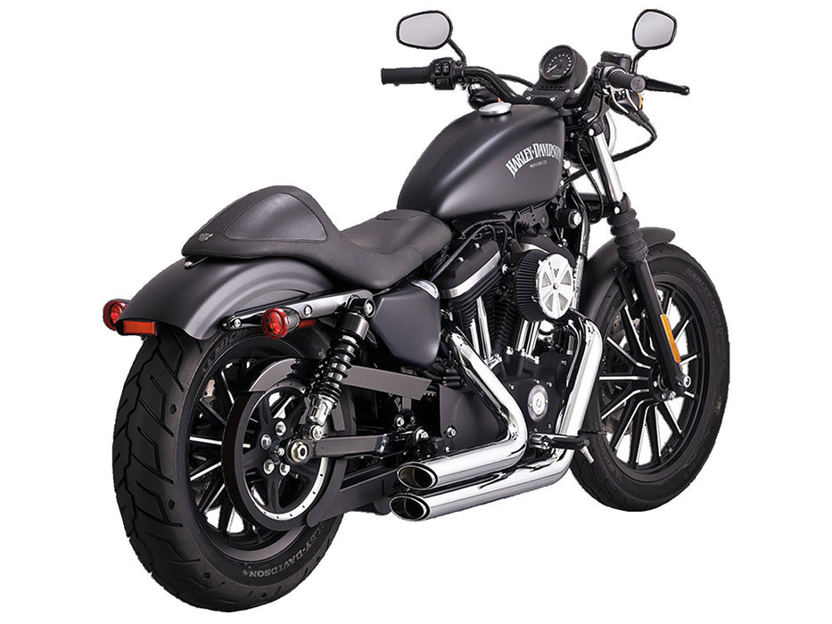 Shortshots Staggered Exhaust - Chrome. Fits Sportster 2004-2013