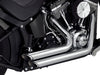 Shortshots Staggered Exhaust - Chrome. Fits Softail 1986-2017 Non-240 Tyre Models