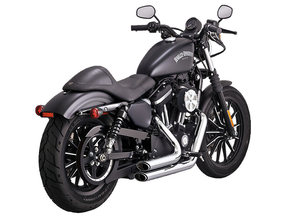 Shortshots Staggered Exhaust - Chrome. Fits Sportster 2014-2021