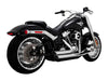 Shortshots Staggered Exhaust - Chrome. Fits Breakout & Fat Boy 2018up