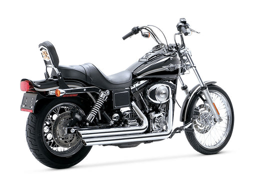 Big Shots Staggered Exhaust - Chrome. Fits Dyna 1991-2005
