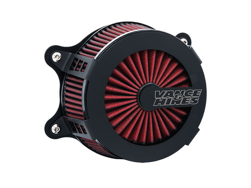 VO2 Cage Fighter Air Cleaner Kit - Black. Fits Softail 2000-2015, Dyna 1999-2017, Touring 1999-2007 with CV Carb or Cable Operated Delphi EFI