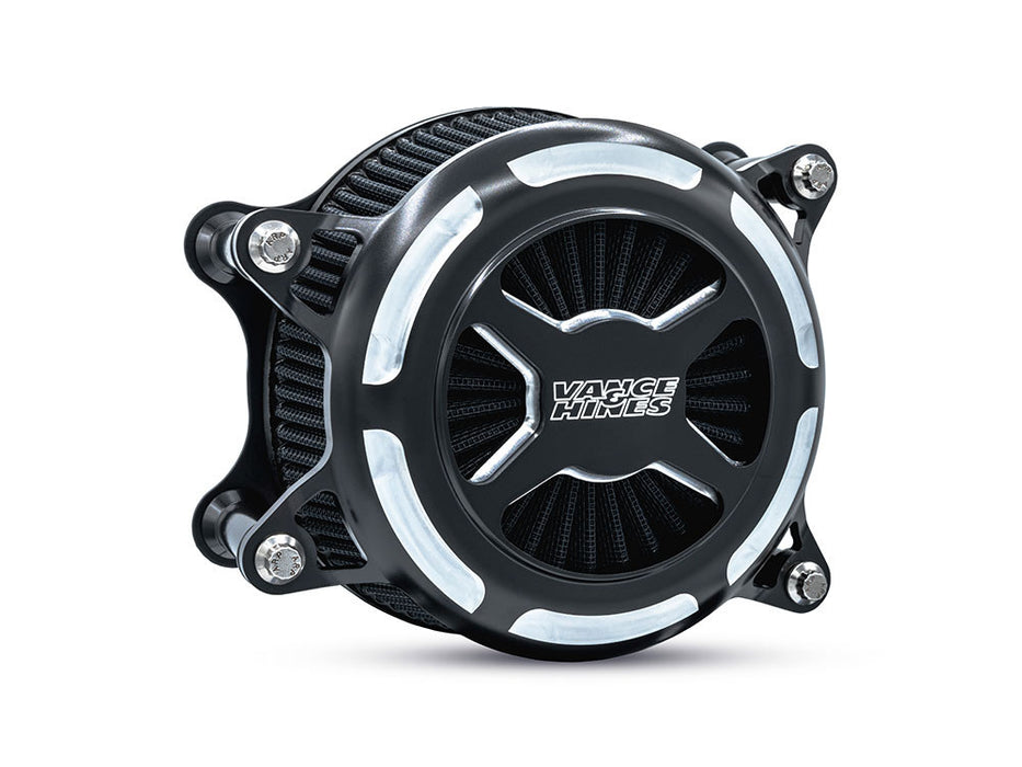 VO2 X Air Cleaner Kit - Black Contrast. Fits CVO Touring 2023up, Street Glide & Road Glide 2024up, Touring 2025up & Softail 2025up