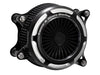VO2 Onyx Air Cleaner Kit - Black Contrast Cut. Fits Touring 2017-2024 & Softail 2018-2024