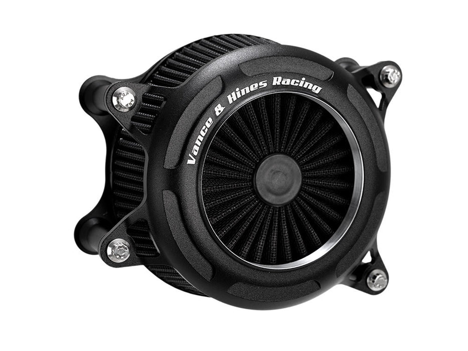 VO2 Onyx Air Cleaner Kit - Wrinkle Black. Fits CVO Touring 2023up, Street Glide & Road Glide 2024up, Touring 2025up & Softail 2025up