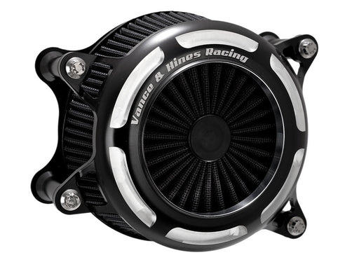 VO2 Onyx Air Cleaner Kit - Black Contrast Cut. Fits CVO Touring 2023up, Street Glide & Road Glide 2024up, Touring 2025up & Softail 2025up