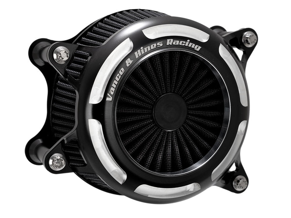 VO2 Onyx Air Cleaner Kit - Black Contrast Cut. Fits CVO Touring 2023up, Street Glide & Road Glide 2024up, Touring 2025up & Softail 2025up
