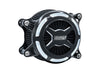 VO2 X Air Cleaner Kit - Black Contrast. Fits Softail 2000-2015, Dyna 1999-2017, Touring 1999-2007 with CV Carb or Cable Operated Delphi EFI