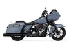 Power Duals Right Side Tuck & Under Headers - Black. Fits Touring 2009-2016